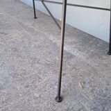 Vintage rattan and metal design coffee table