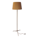 Vintage tripod floor lamp in golden brass twisted barrel