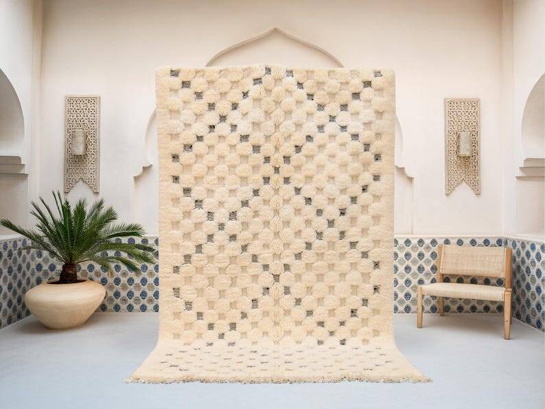 Checkered Beni Mrirt Rug