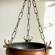 Cache-pot suspendu aux 3 buffles vintage