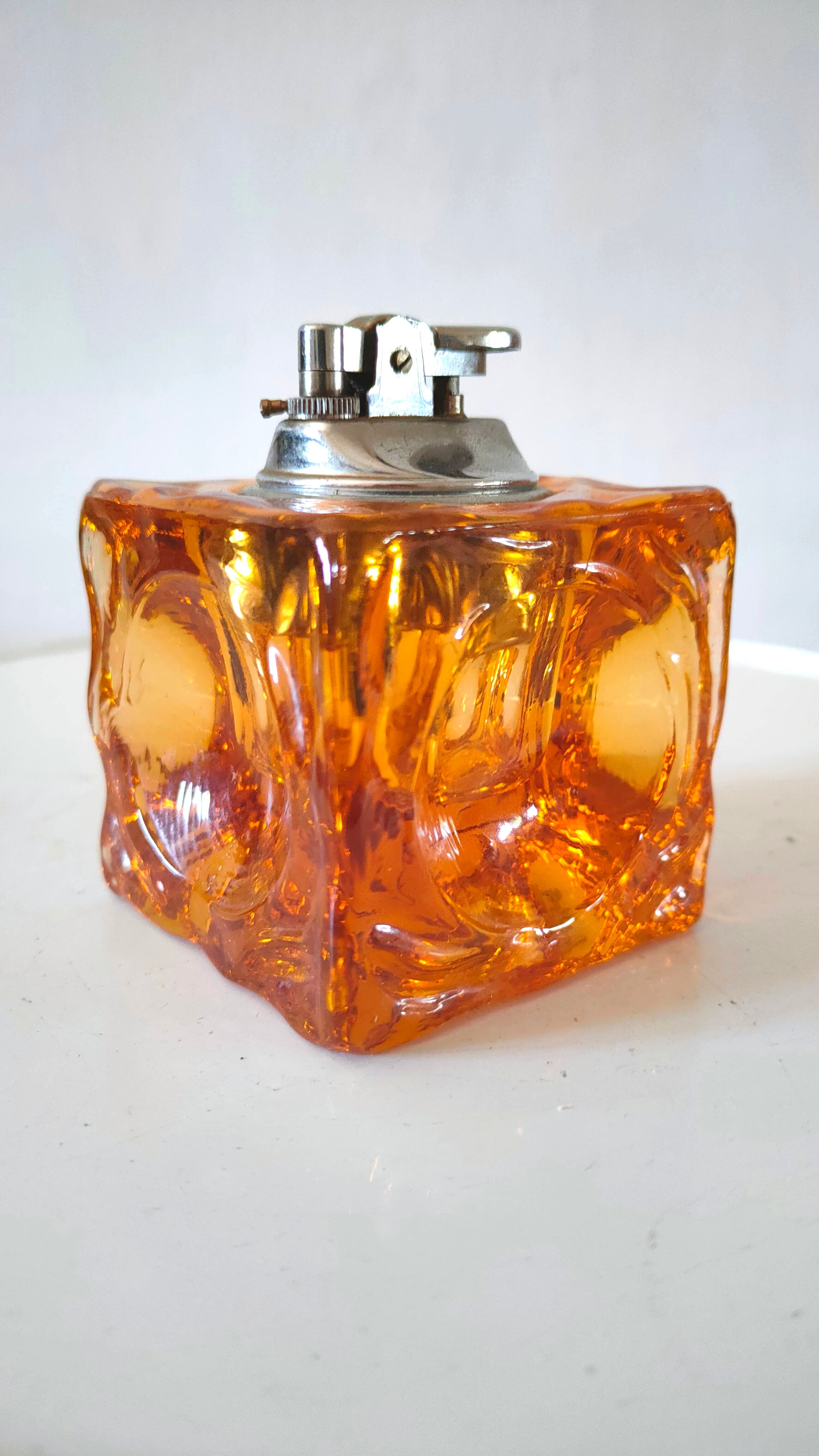 Amber glass lighter design 70s