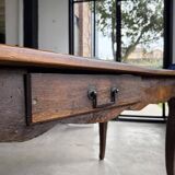 Table de ferme bureau noyer XIXème