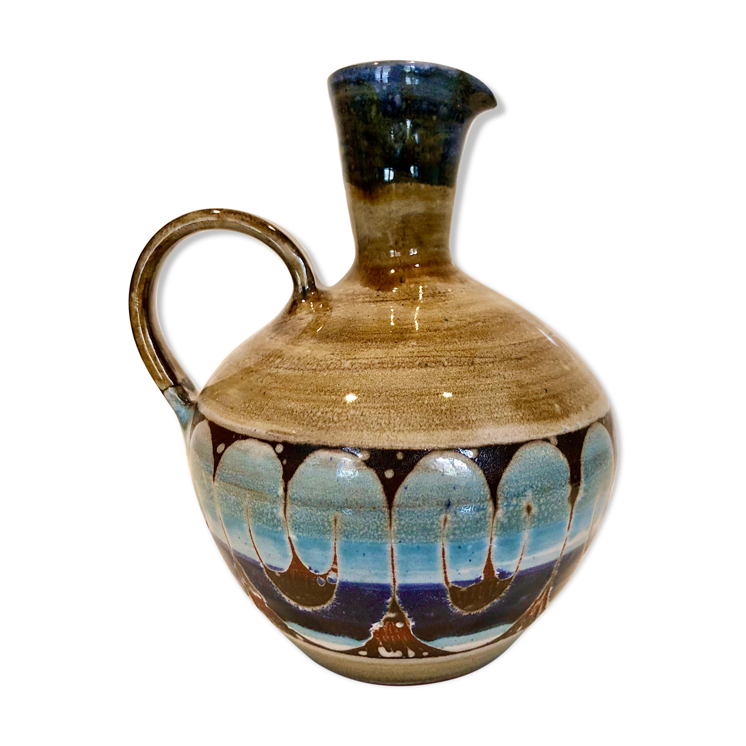 Roland Moreau - Tourette sur Loup - 70's decanter in enamelled stoneware