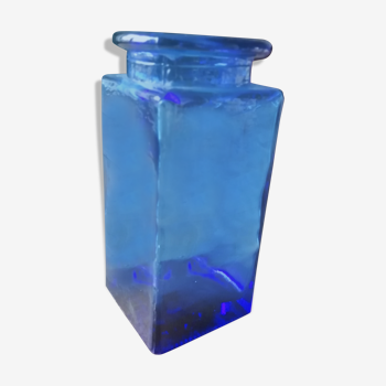 Blue glass jar