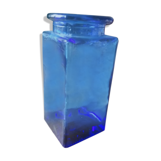 Blue glass jar