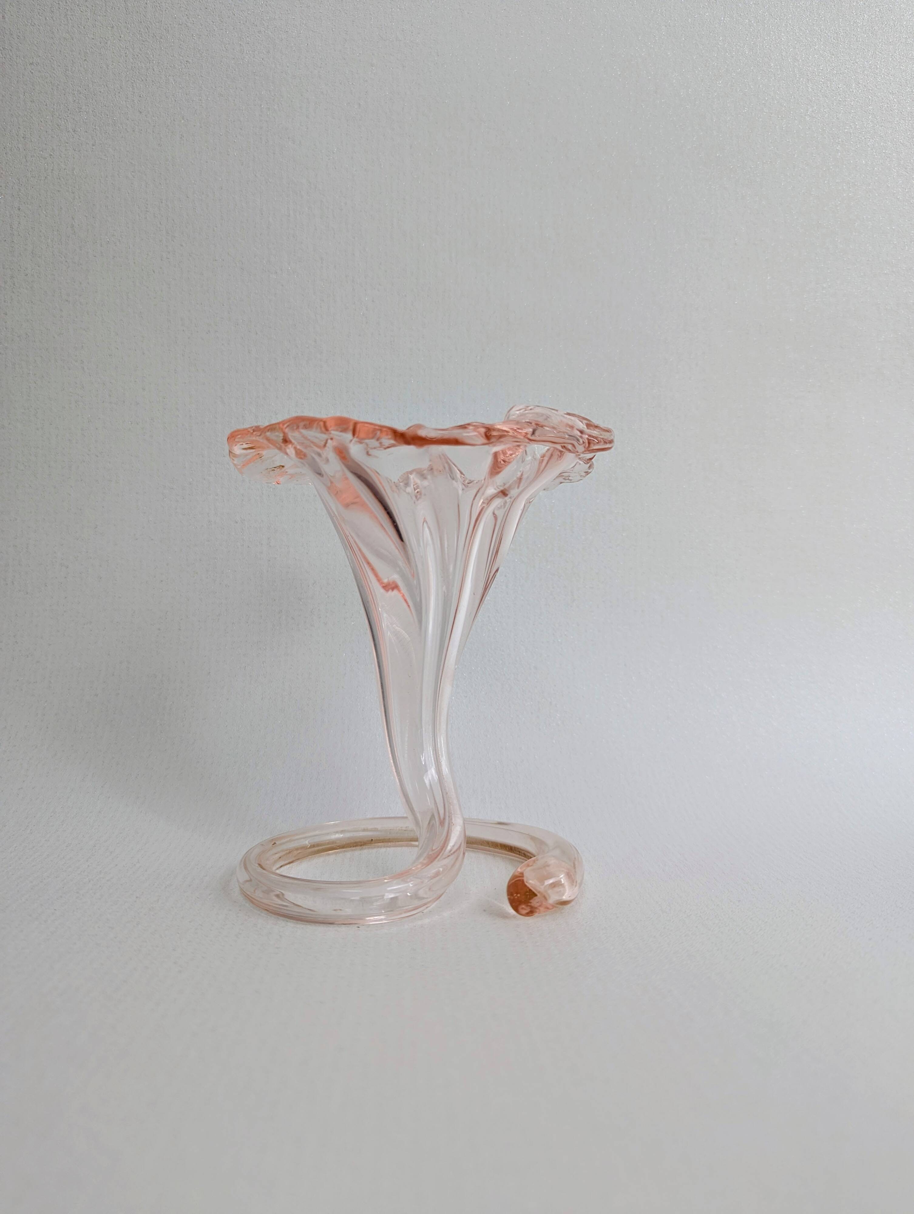 Murano blown glass trumpet vase