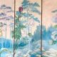 Art Nouveau screen 1900 floral decor