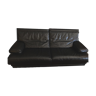 Sofa bed black leather Roche Bobois