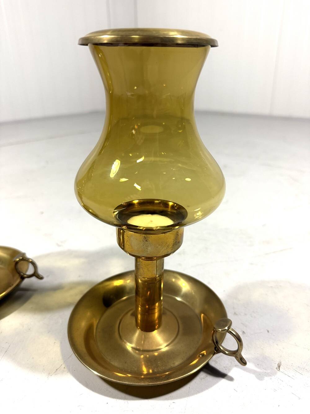 Peter Jensen Copenhagen brass candle holders Denmark 1960’s