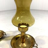Peter Jensen Copenhagen brass candle holders Denmark 1960’s