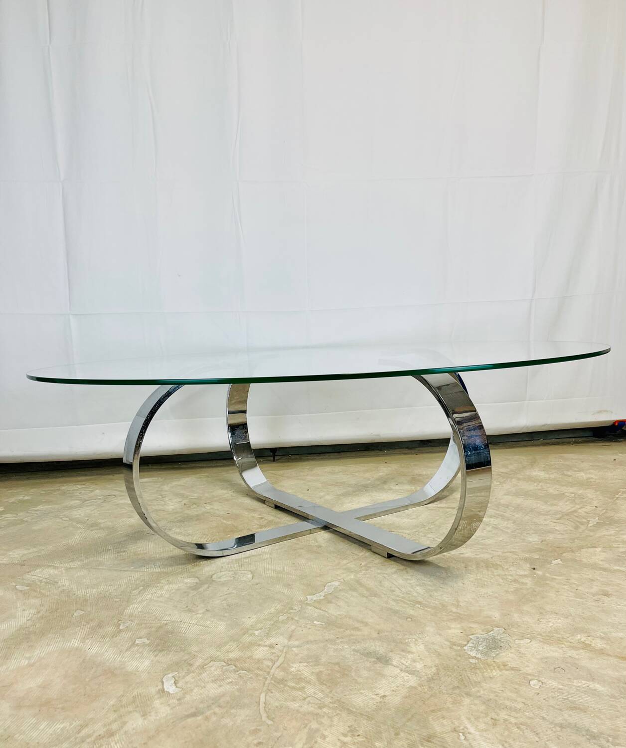 Glass coffee table