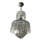 Bohemian crystal basket chandelier