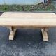 Renovated monastery dining table in solid oak from the 19th century, 200cm.