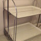 Desserte pliable à roulettes vintage formica blanc