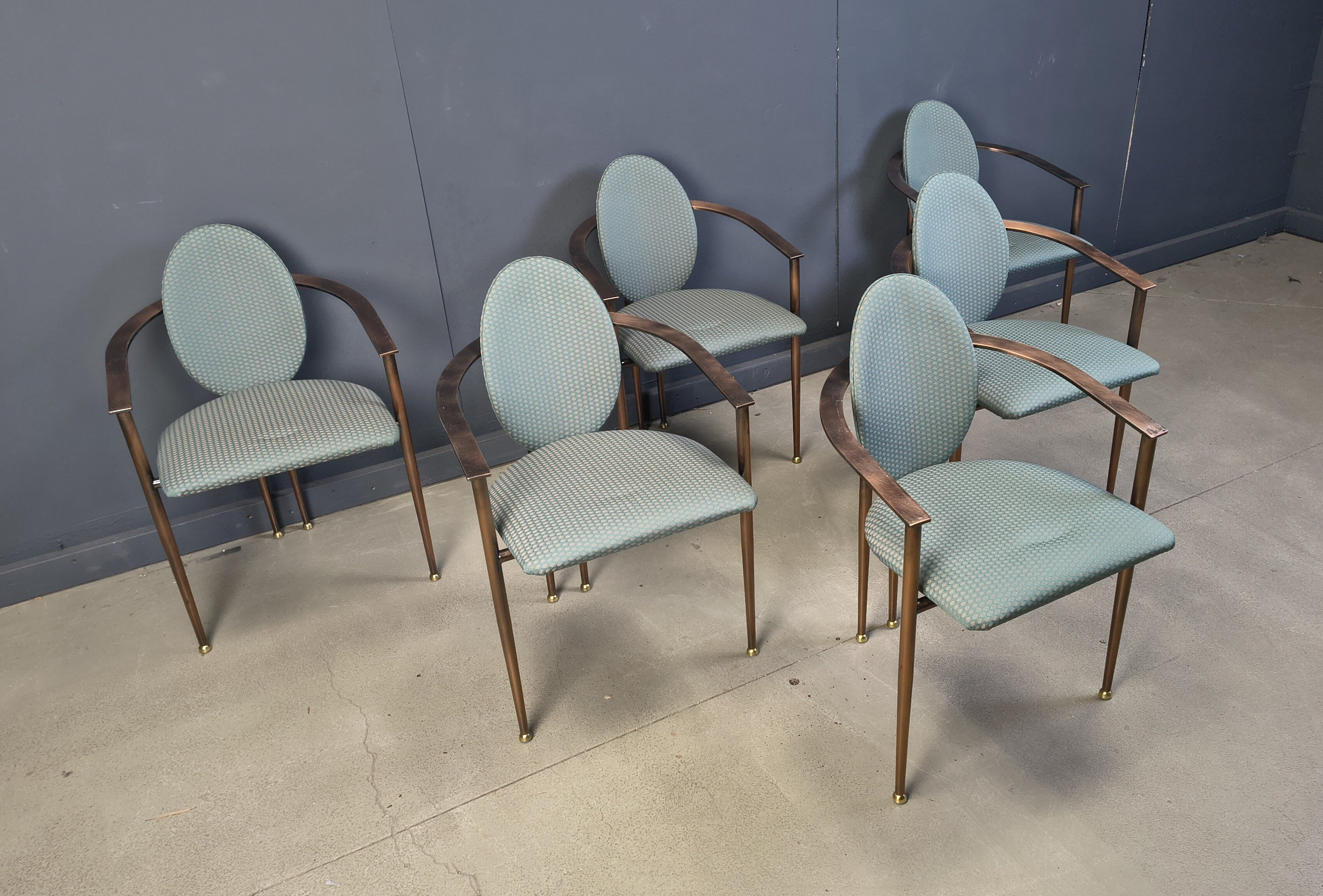 Post modern dining chairs by Belgochrom, set of 6 - 1980s