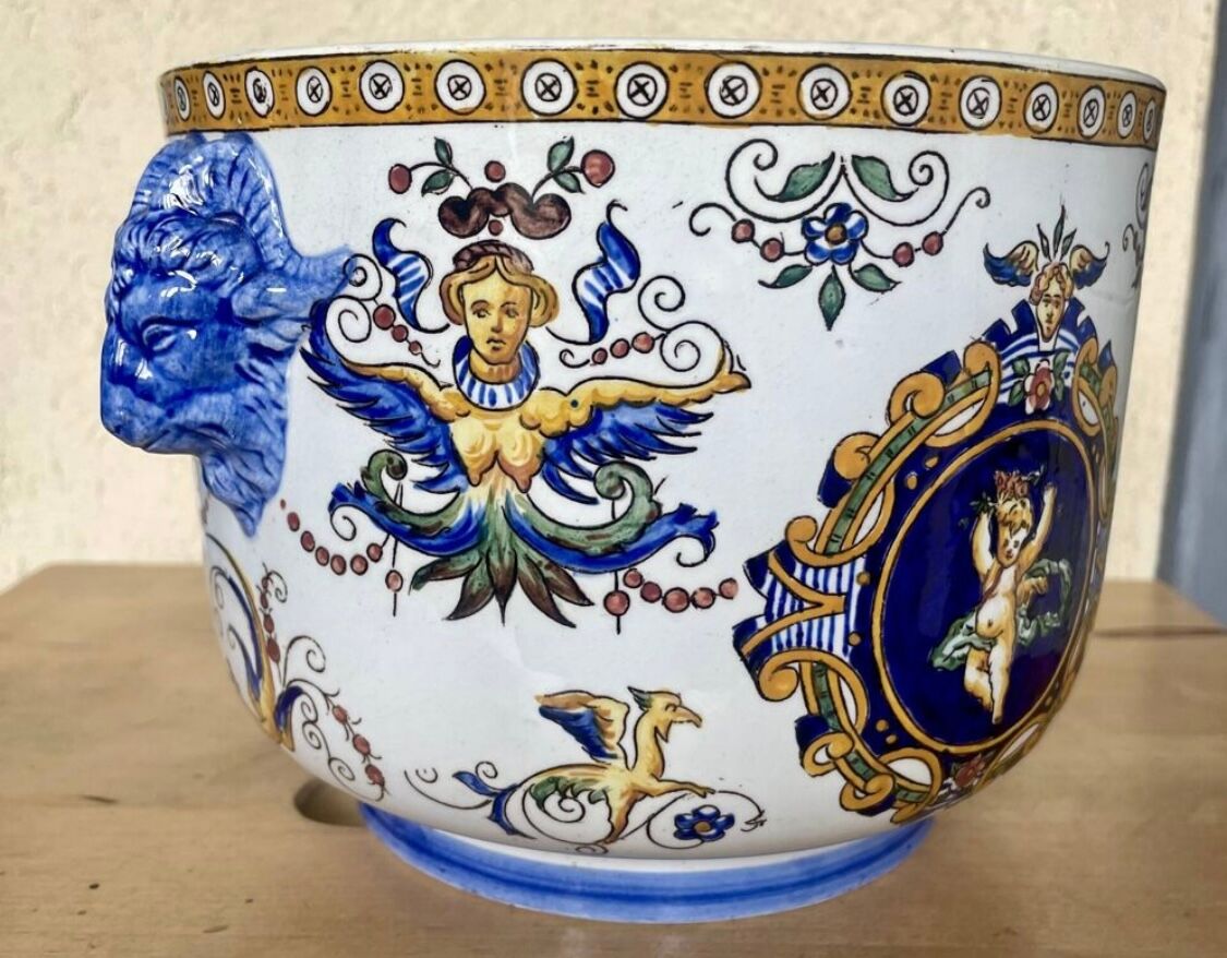 Gien porcelain planter