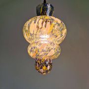A pair of multicoloured blown glass suspensions, Murano, 1950-60.