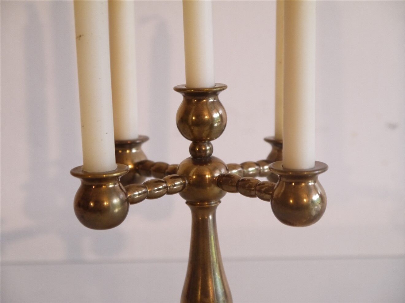 Vintage Scandinavian brass chandelier 1970
