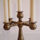 Vintage Scandinavian brass chandelier 1970