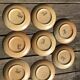 8 dessert plates village speckled blond stoneware