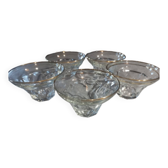5 Champagne glasses
