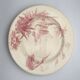 6 vintage pink Shabby dessert plates seen from the east