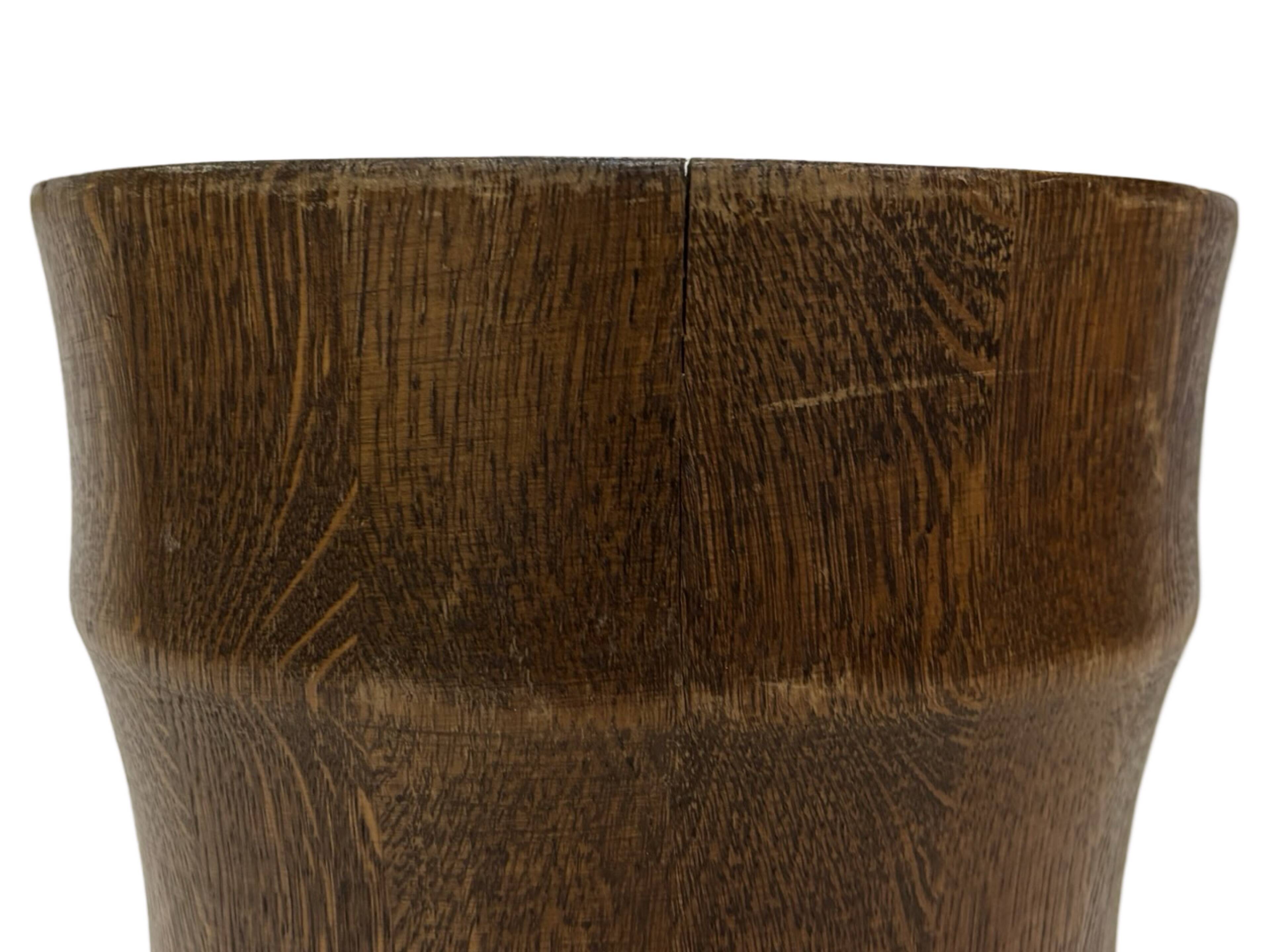 Vintage umbrella holder wooden basket storage 1960 minimalist design