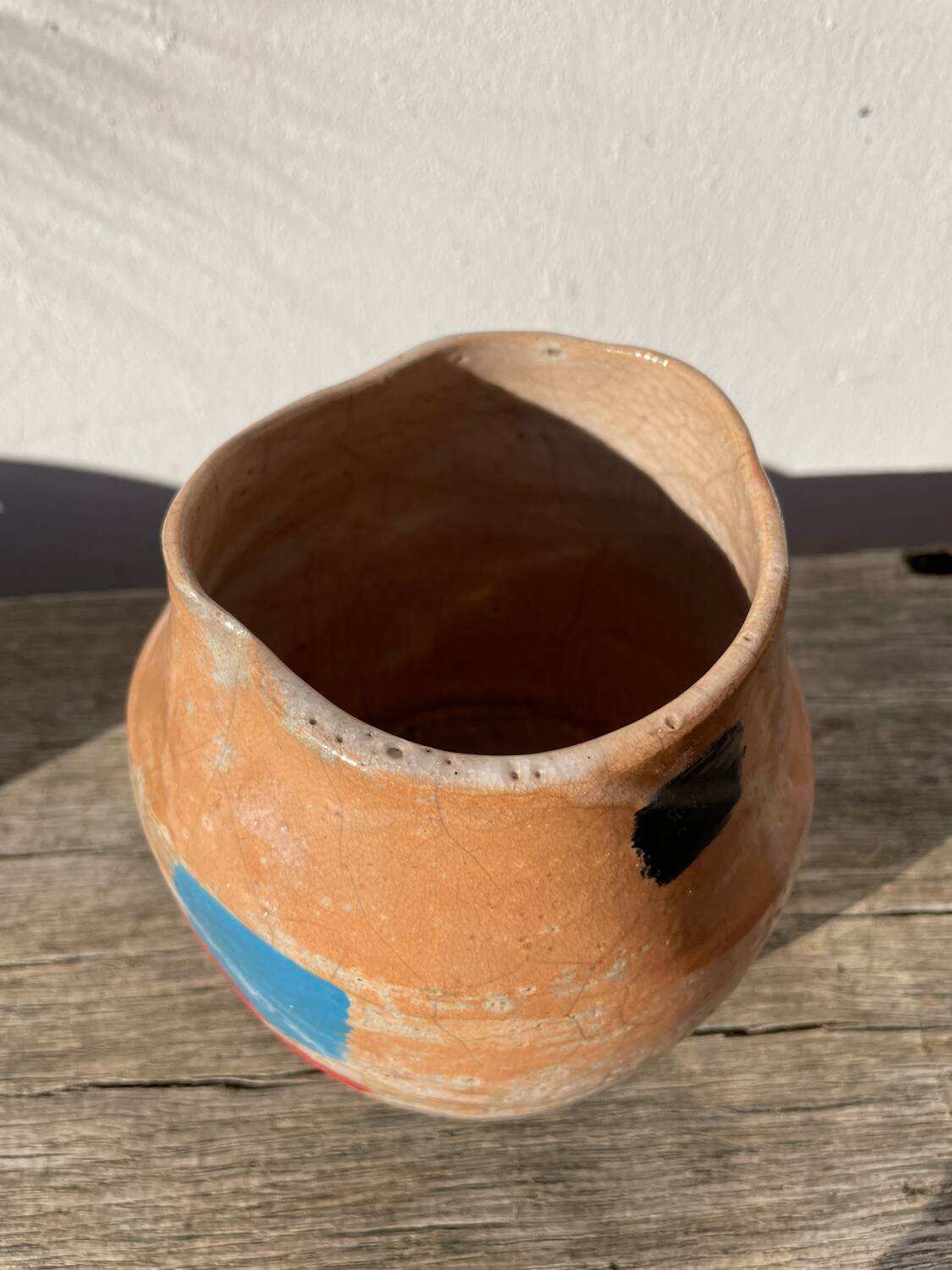 Raku vase / signed ceramic / handmade pottery