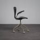 First edition Arne Jacobsen model 3217 office chair for Fritz Hansen, Denmark, 1950s