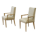 Rare pair of cerused oak armchairs, confidential creation attributed to Suzanne Guiguichon, 1940s.