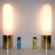 2 Limburg Glashütte Brass Wall Lamps Model 3339, MCM Mid-Century-Modern 70s