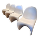 4 fauteuils style Panton blanc