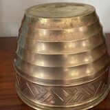 Art deco brass pot cover 24cm diam