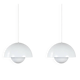 Pair of 2 Flowerpot lamps from Denmark by Verner Panton, Louis Poulsen, 1968