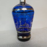 Blue crystal carafe with silver