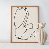 Tirage d’art giclée de figure féminine, 50x70cm