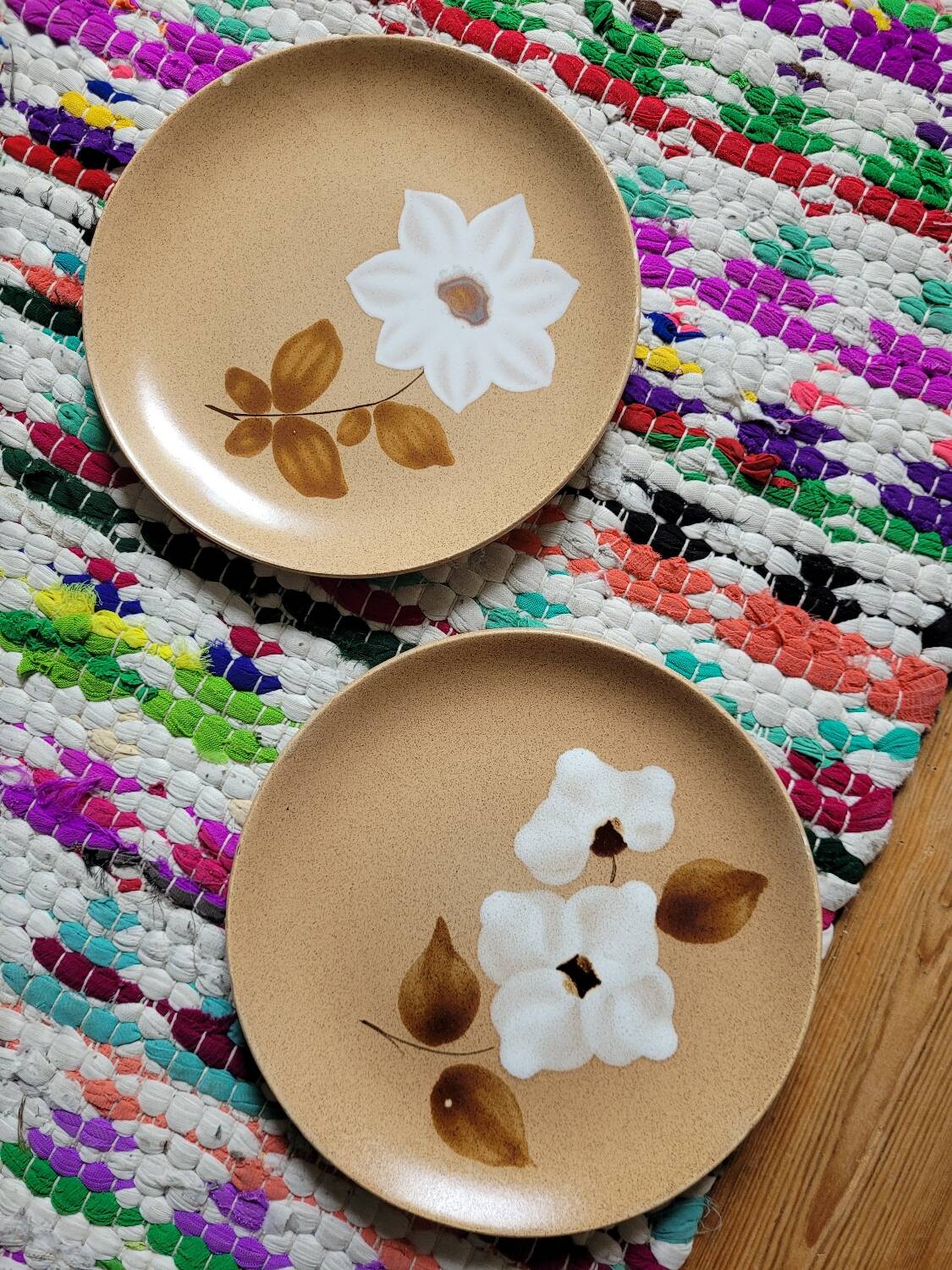 Lot de 10 assiettes à dessert en grès MDL