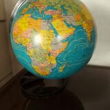 Globe terrestre , Mappemonde vintage tarides , 1977