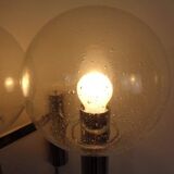 Chromed Glass Wall Lamp from OTT International, 1960s