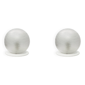 Paire de lampes de table sphère de murano blanc années 1970 lumières en verre vintage italien