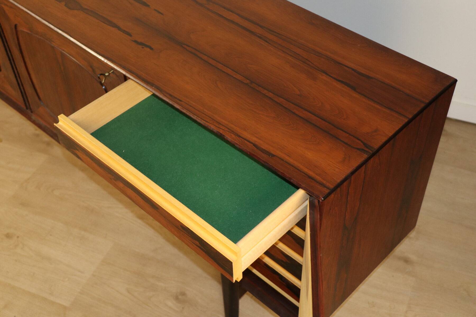Scandinavian enfilade in rosewood by Fredrik Kayser, 1960