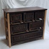 6-drawer rattan chest of drawers