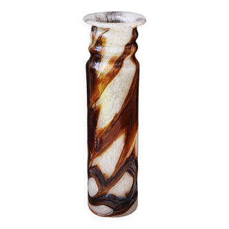 Vase en cristal Spiegelau avec maille à bulles d'air en verre ambré - SANS poinçon - 32 cm de haut
