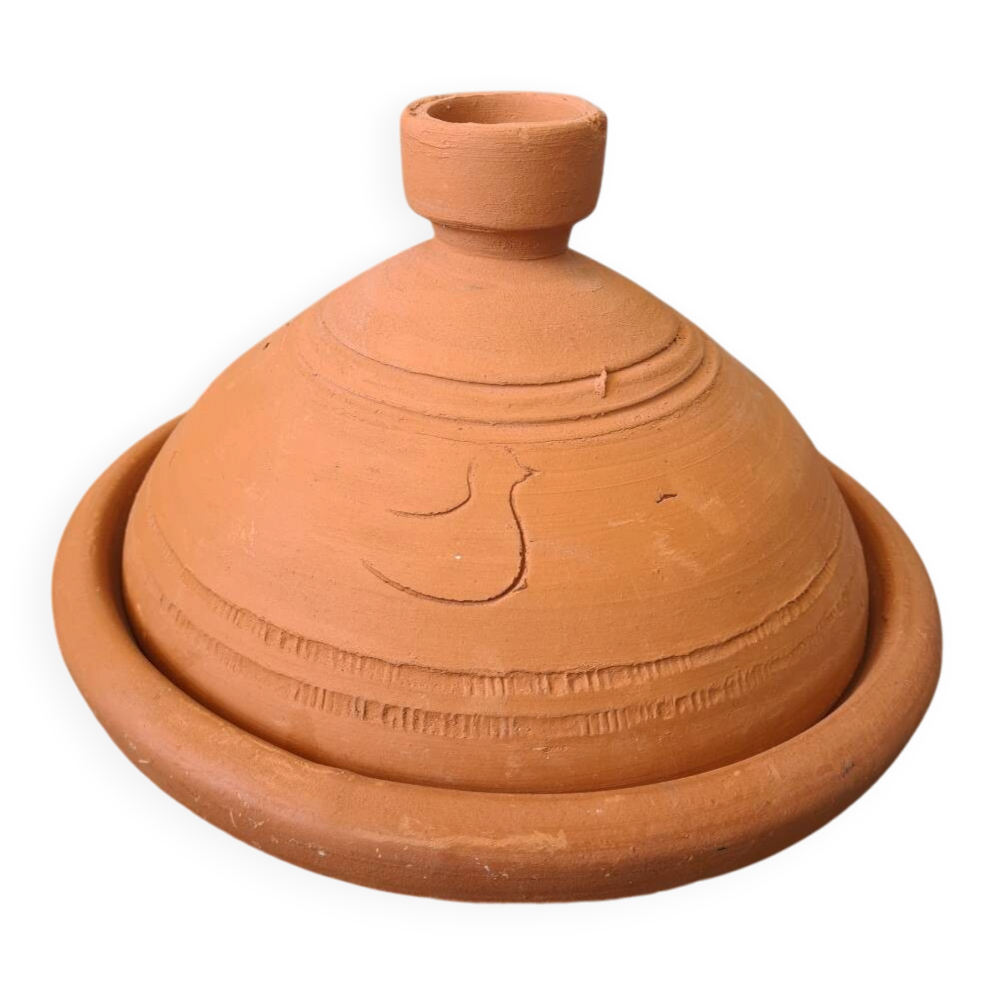 Authentique plat à Tajine
en terre cuite artisanale