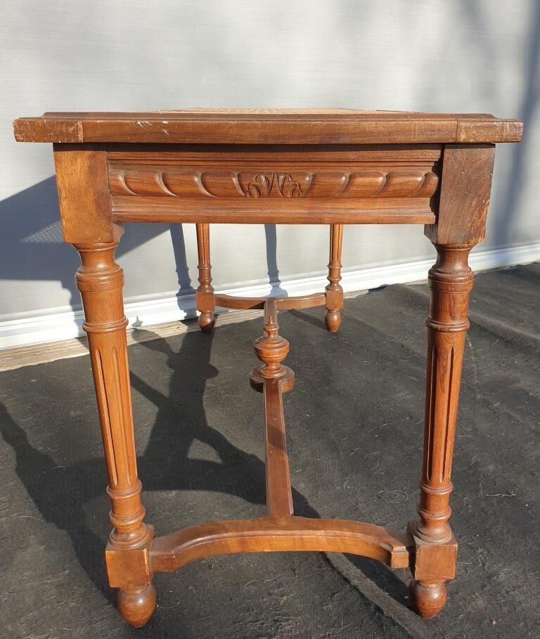 Louis XVI double-style canne piano bench