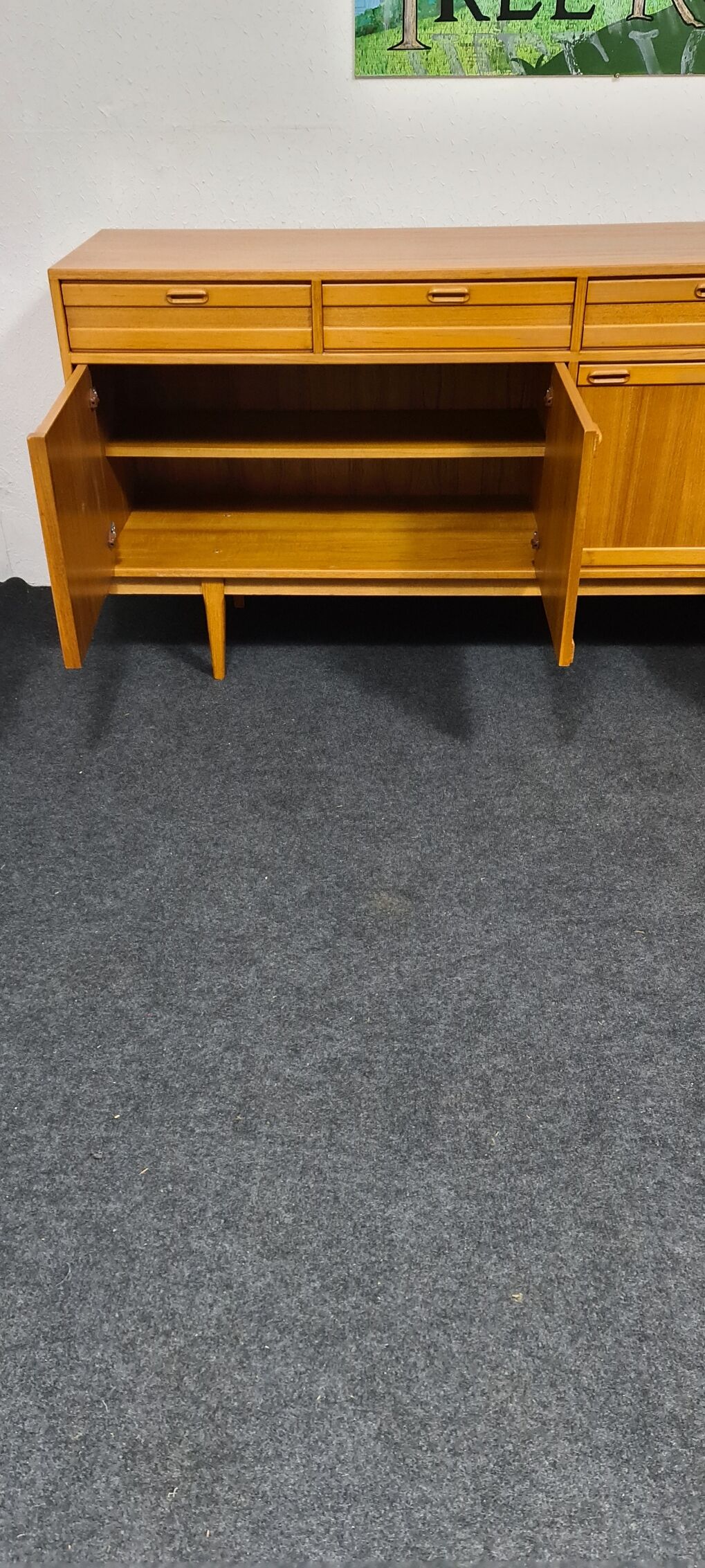 Vintage teak German sideboard by  Mustering