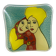 Yves Blayo Signed "Russian Women" Glass Trinket Tray in Screen-Printed Glass