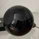 Lampe sphérique, verre opalin noir, Art Déco