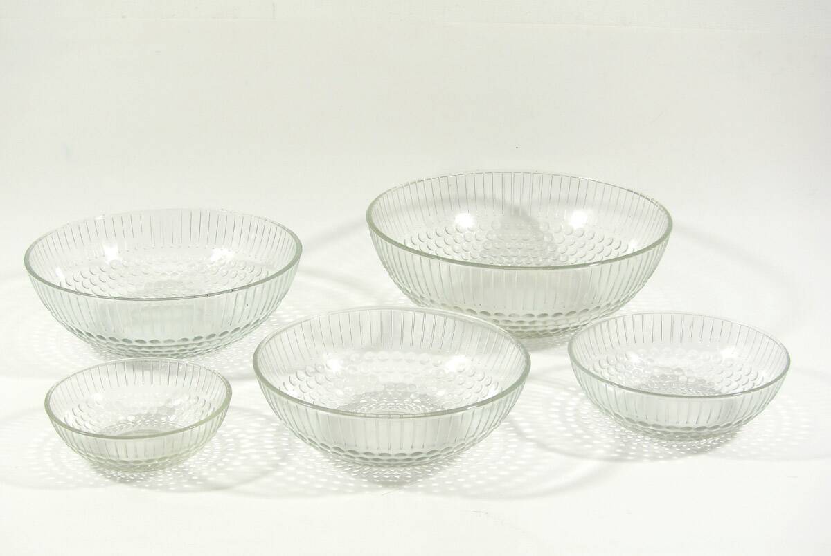 Bauhaus style 1930s glass bowls