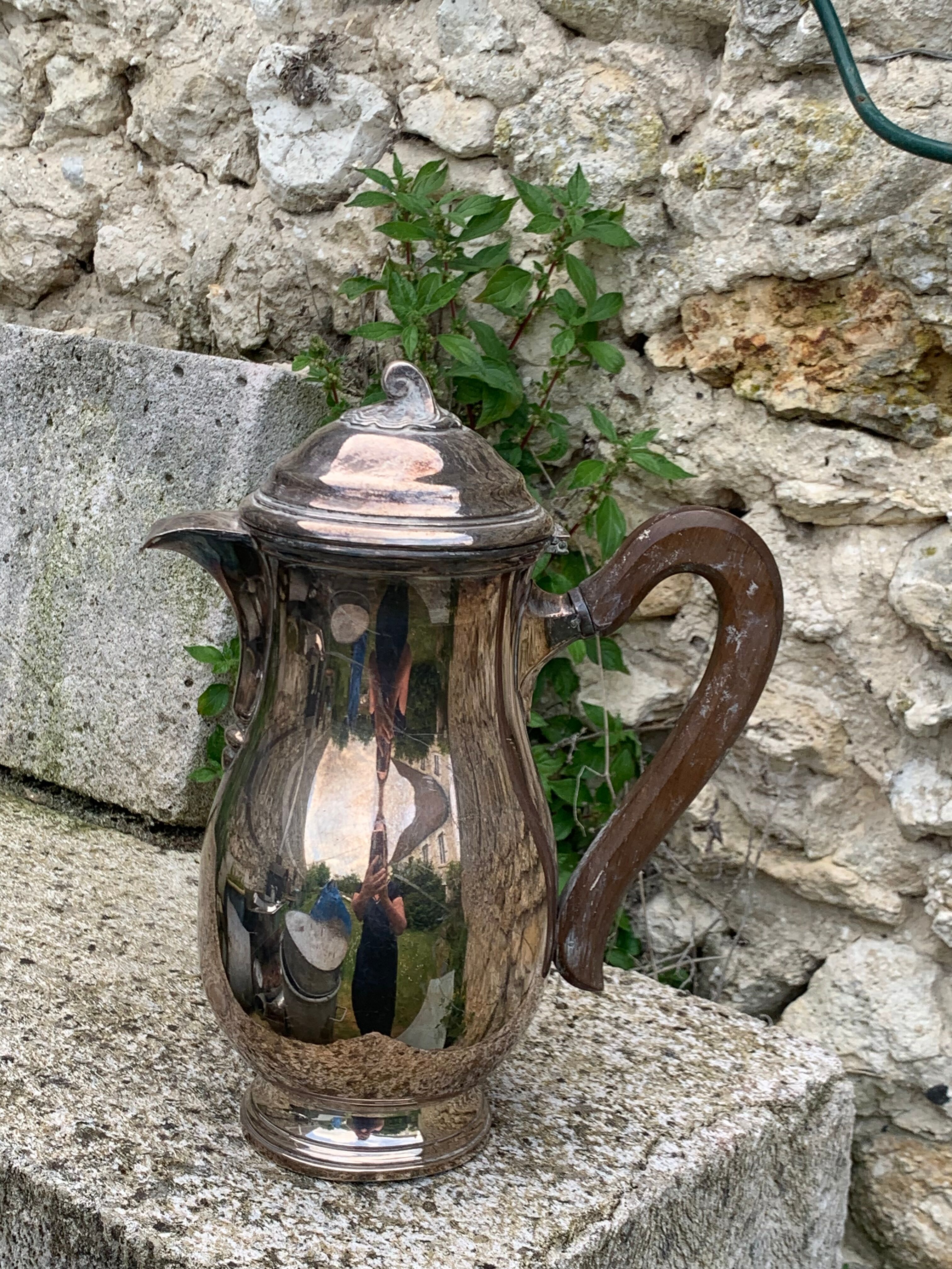 Coffee set in silver metal Orbrille hallmark